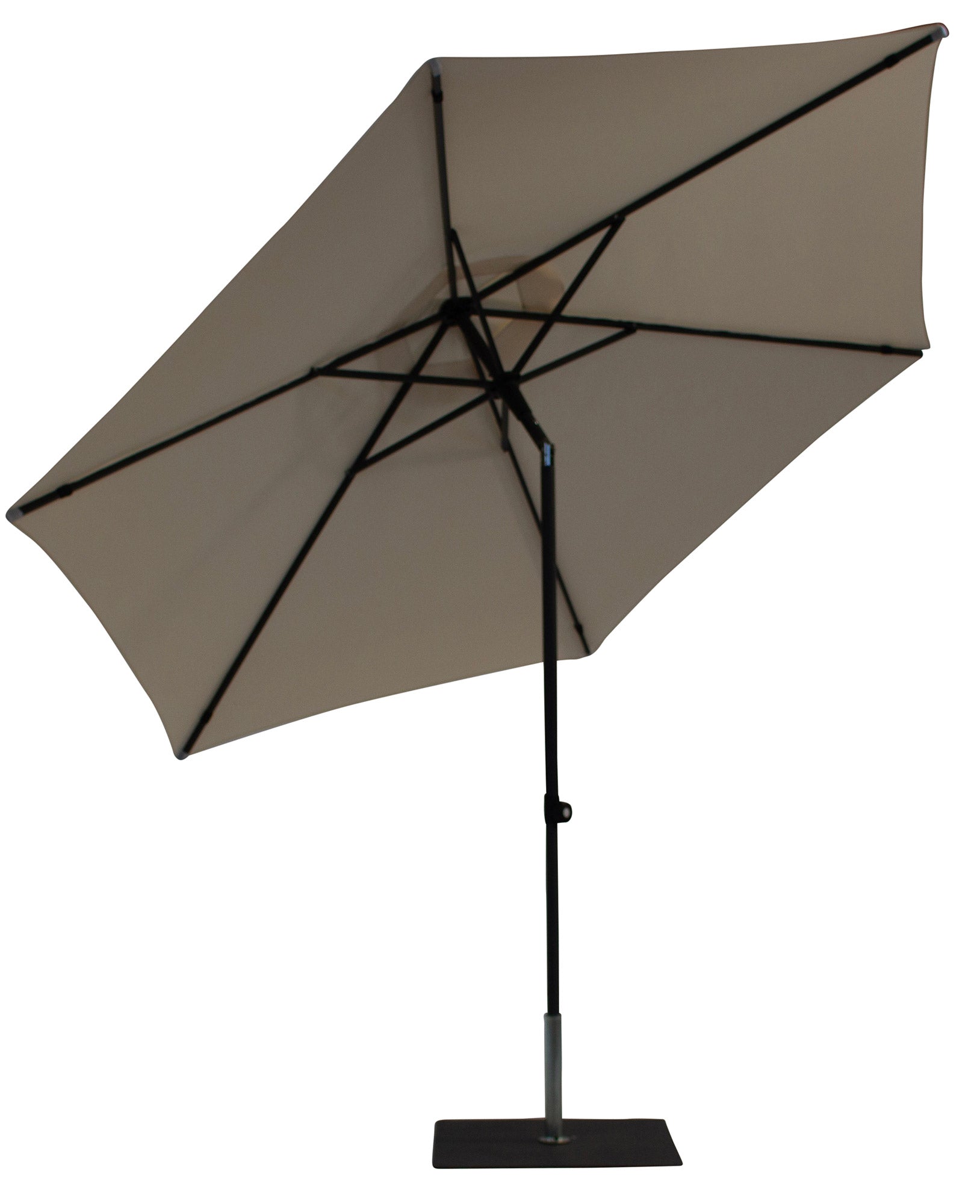 Ombrellone da Giardino Ø3 m Palo Ø38 mm in Alluminio Tessuto Dralon Acrilico Border Ecru