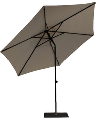 Ombrellone da Giardino Ø3 m Palo Ø38 mm in Alluminio Tessuto Dralon Acrilico Border Ecru