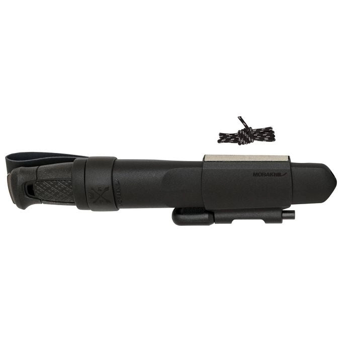 Morakniv 13915 Garberg Coltello da Caccia in Acciaio al Carbonio con Kit di Sopravvivenza colore Nero