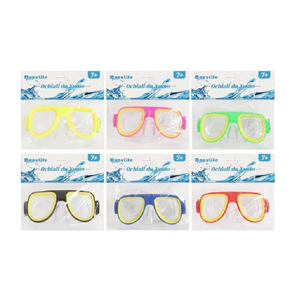Trade Shop - Maschera Nuoto Immersioni Mare Piscina Estate Bambini 16x10cm Vari Colori 605411 -