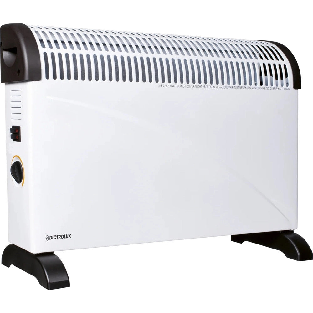 Trade Shop - Termoconvettore Elettrico Con Termostato 3 Livelli Di Calore 750-1250-2000w Riscalda Casa -