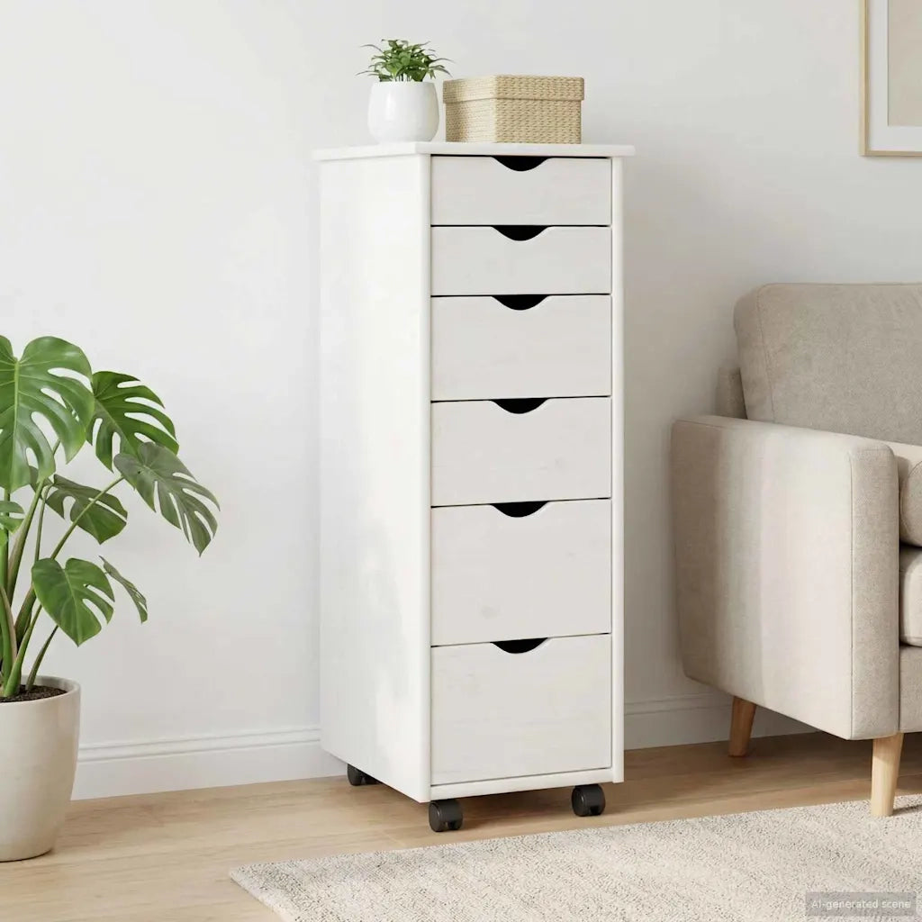 Mobile con Ruote con ruota Bianco 34 x 39 x 93,5 cm