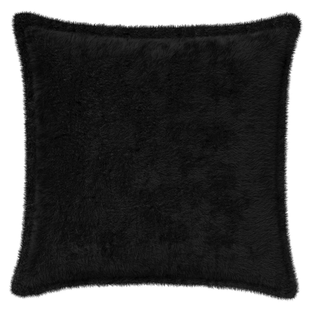 Federa 2 pcs HOUTEN Nero 45 x 45 cm Pelliccia di Coniglio Finta 918922