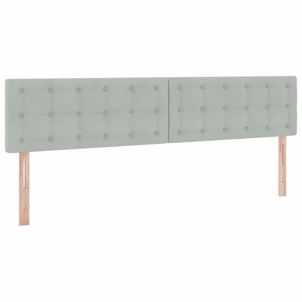 Letto con Contenitore Grigio chiaro 200 x 200 cm Velluto 3370899