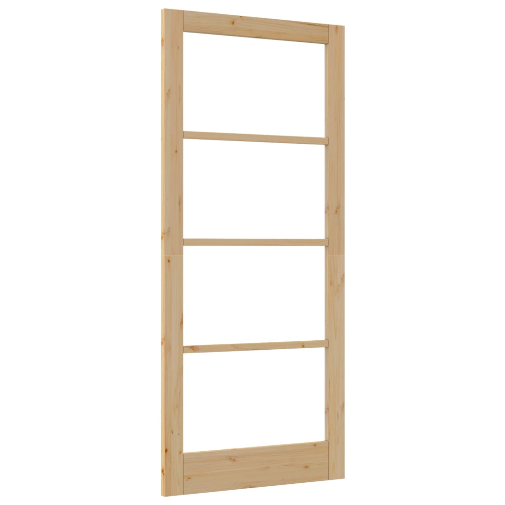 porta interna con vetro "ORKDAL" 93x211x4 cm in legno massello di pino