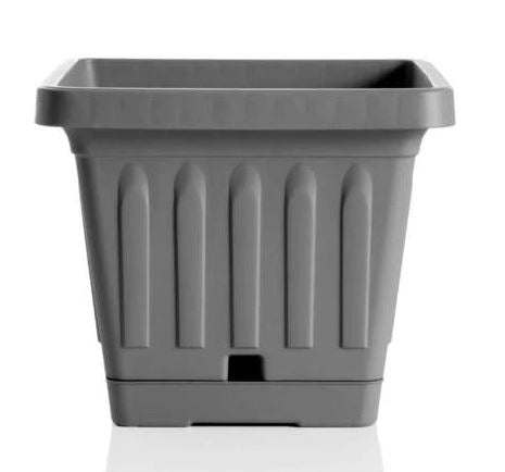 BAMA VASO DA TERRA QUADRATO 40 X 40 CM COLORE GRIGIO