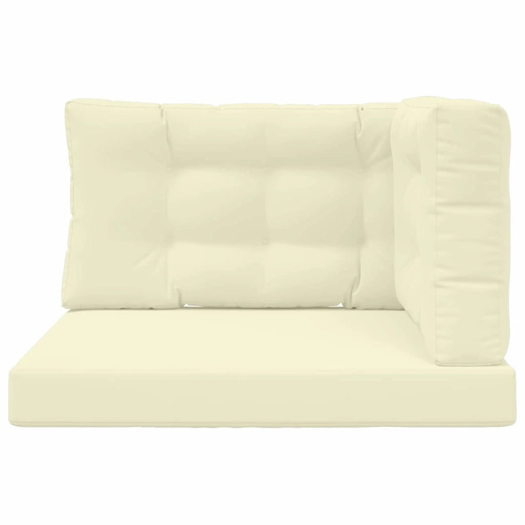 Cuscino per divano da esterno 3 pcs Crema Poliestere