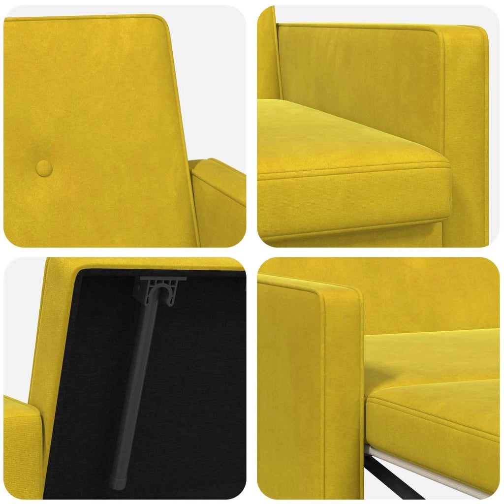 Divano letto Giallo Tessuto 42033359