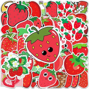 100 Pacchi di adesivi di fragola - adesivi di frutta creativi e carini idrorepellenti