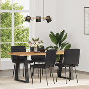 Sedie da Pranzo 4 pz Nere in Similpelle 3315271