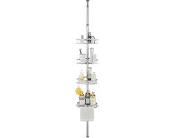 Douchegrid Telescopico - 4 Pannelli - Flessibile - Grigio - Acciaio Inox