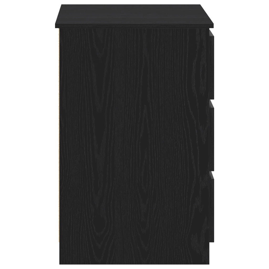 Scrivanie 2 pezzi in rovere nero 140x50x76 cm in legno ingegnerizzato
