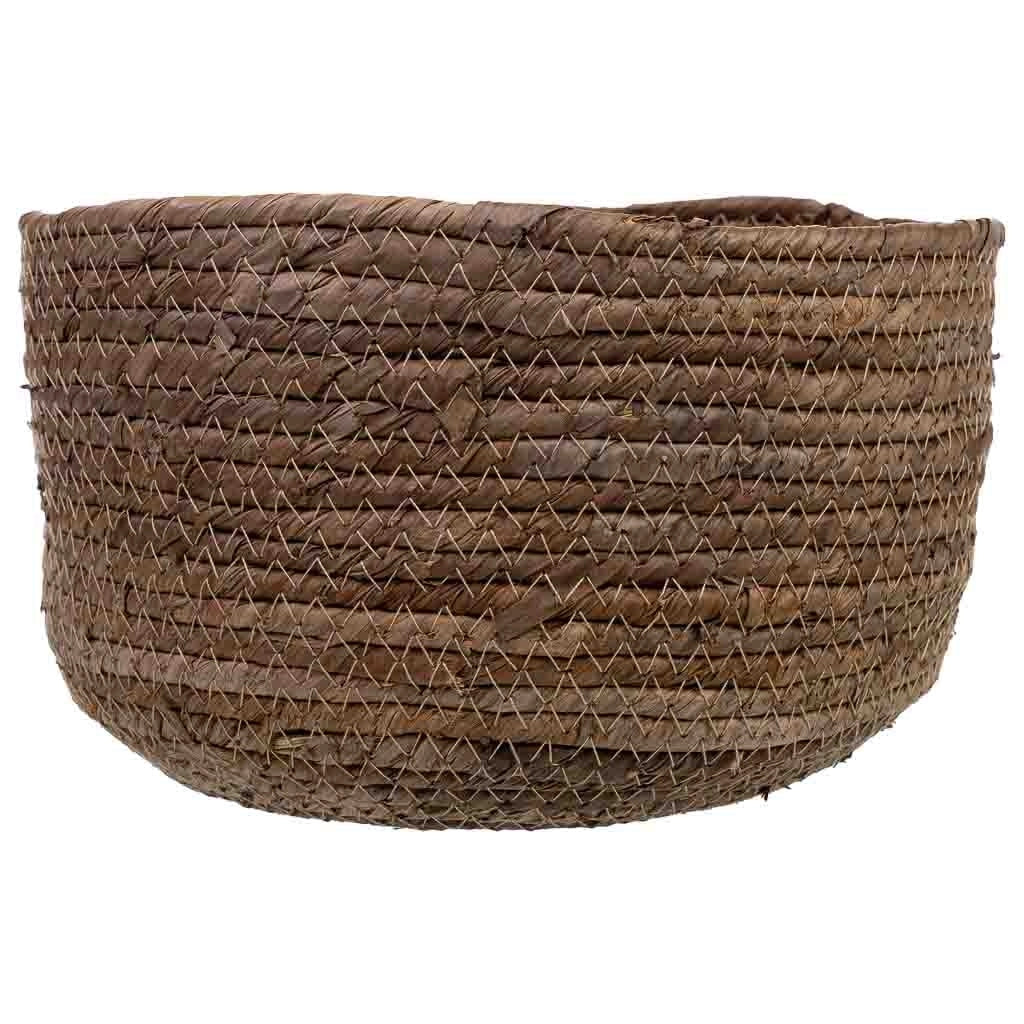 Set di 2 cesti in fibra di foglie di banana D25x16h-D21x13