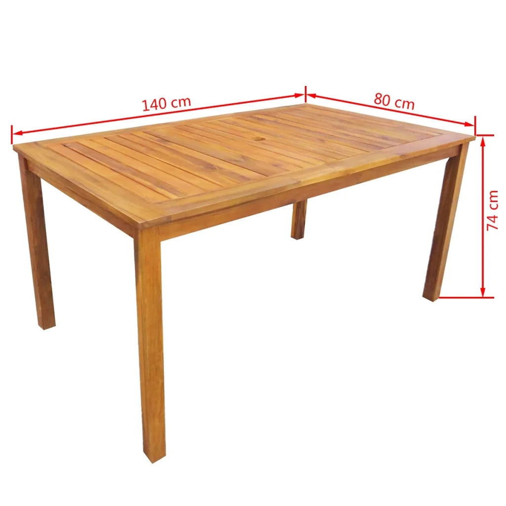 Set da Pranzo da Giardino 7 pz in Legno Massello di Acacia 42623