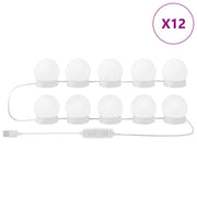 Luci per Specchio 12 pz Bianco 4.5 x 4.5 x 4.8 cm Plastica CFW6997606