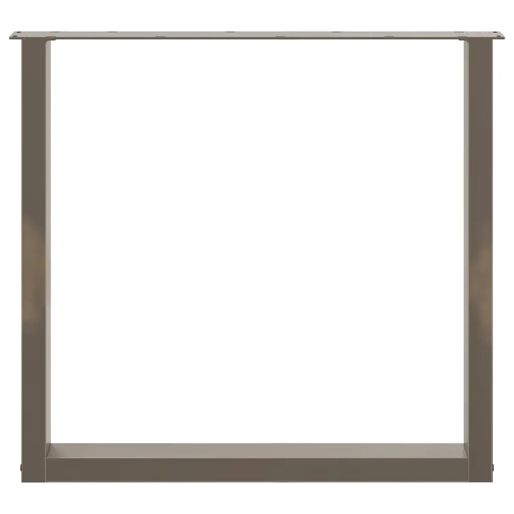 Gambe per tavolo da pranzo a forma di U 3 pz in acciaio naturale 90x(72-73) cm 4013211
