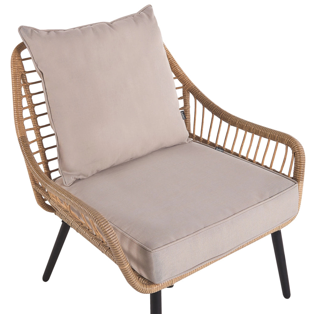 Set di copricuscini per esterni per seduta e schienale Beige UV resistente stile minimalista