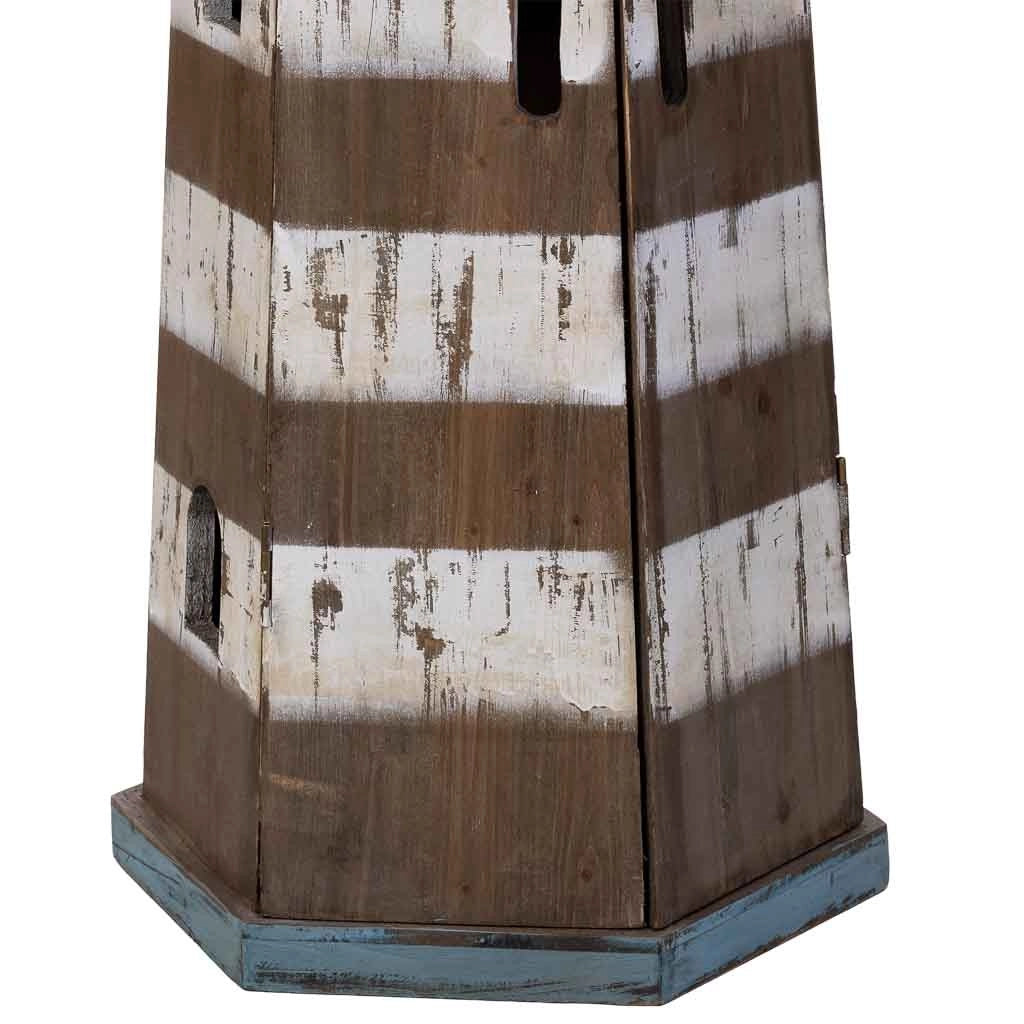 Mensola Lighthouse in legno e metallo marrone  40x35x123h cm