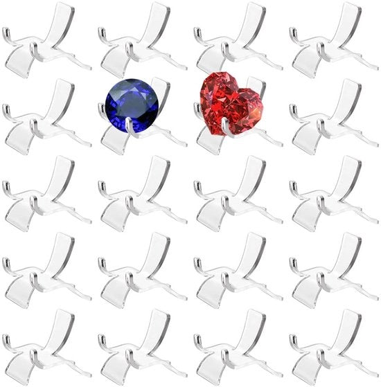Display per Schede per Fossili/Minerali - Piccola Dimensione - 3,8 x 3,5 x 3,1 cm - 20 Stuks - Display Standard