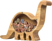 Cassaforte in legno con collo lungo per bambini - contenitore di risparmio personalizzato per bambini - cassaforte per bambini con chiusura rapida