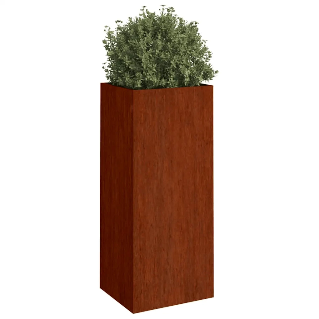 Fioriera | Cassetta per fiori | Vaso 32x29x75 cm in Acciaio Corten