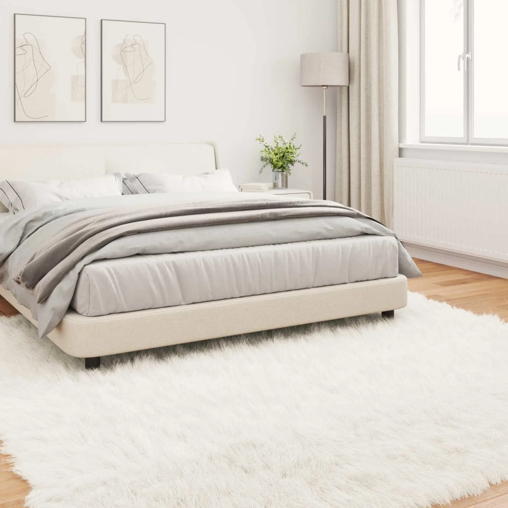 Tappeto in finta TAFALLA Bianco 200 x 200 cm Poliestere