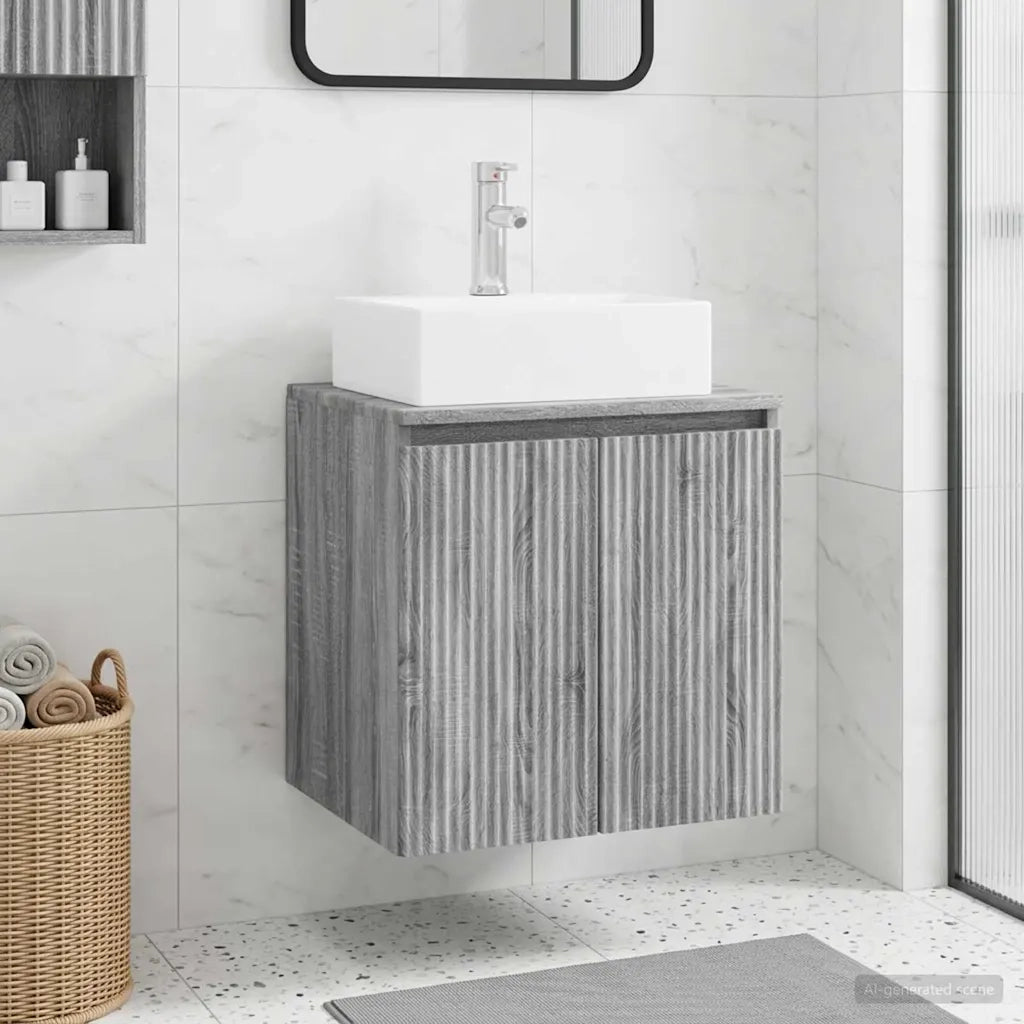 Mobile Lavabo da Parete Sonoma grigio 49,5 x 41 x 62,5 cm