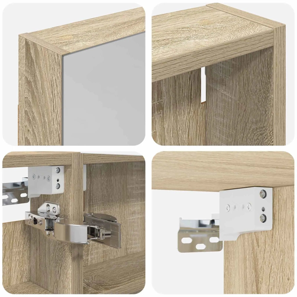 Set di Armadi da Bagno con porta 3 pcs 120 x 10,5 x 60,5 cm