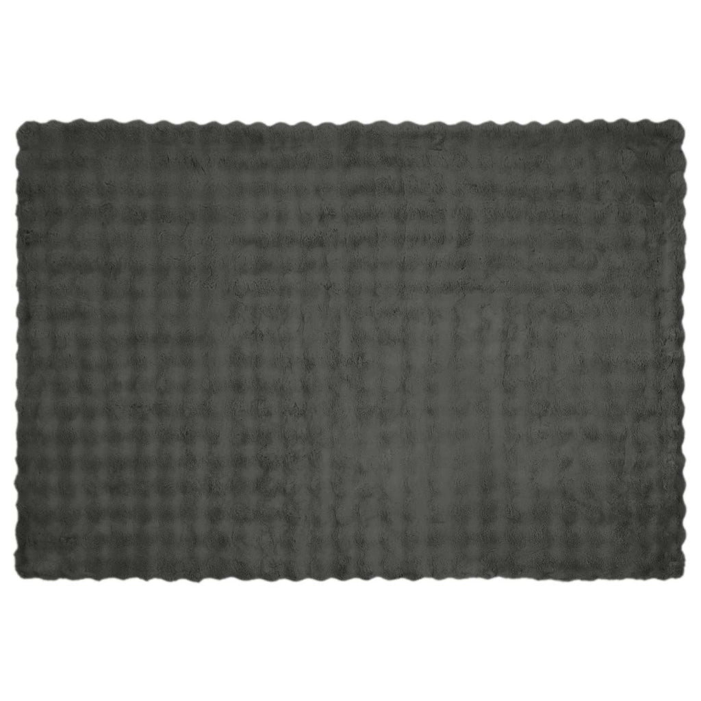 Coperta antiscivolo in sintetica di coniglio Olite Grigio Scuro