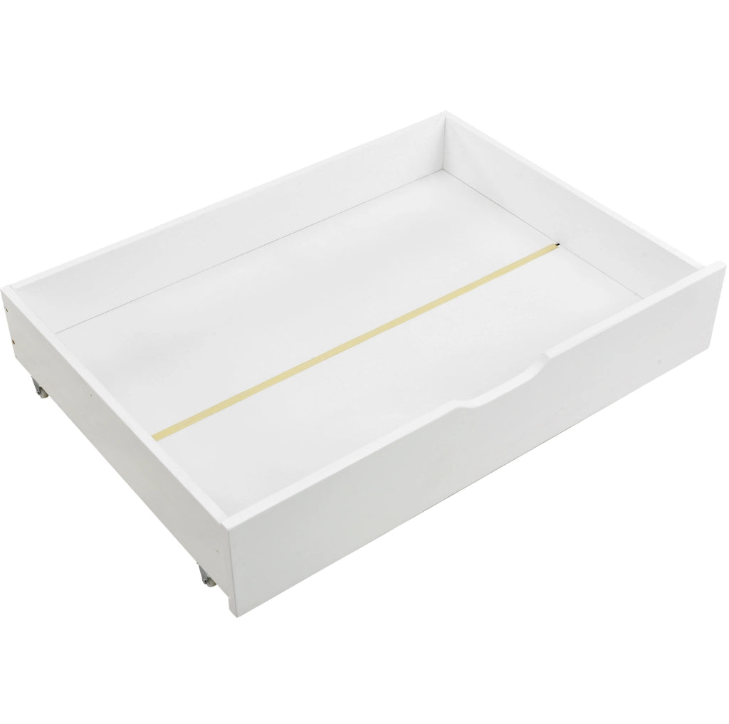 Letto a casetta 90x200 cm bianco con finestre e 2 cassetti