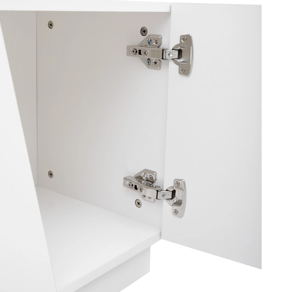 Mobile TV moderno bianco 170 cm in MDF con design patchwork diagonale