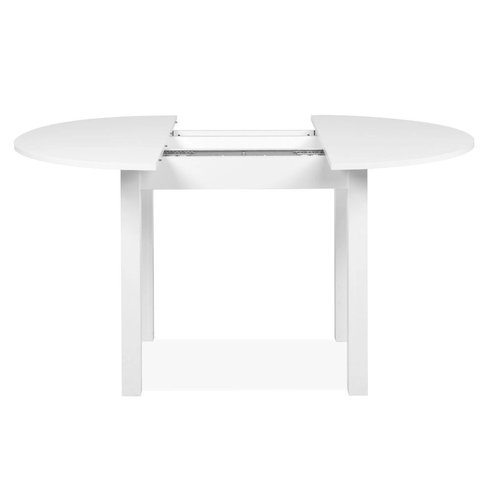 Tavolo rotondo allungabile Coburg 100 colore bianco 100x76x100 cm.