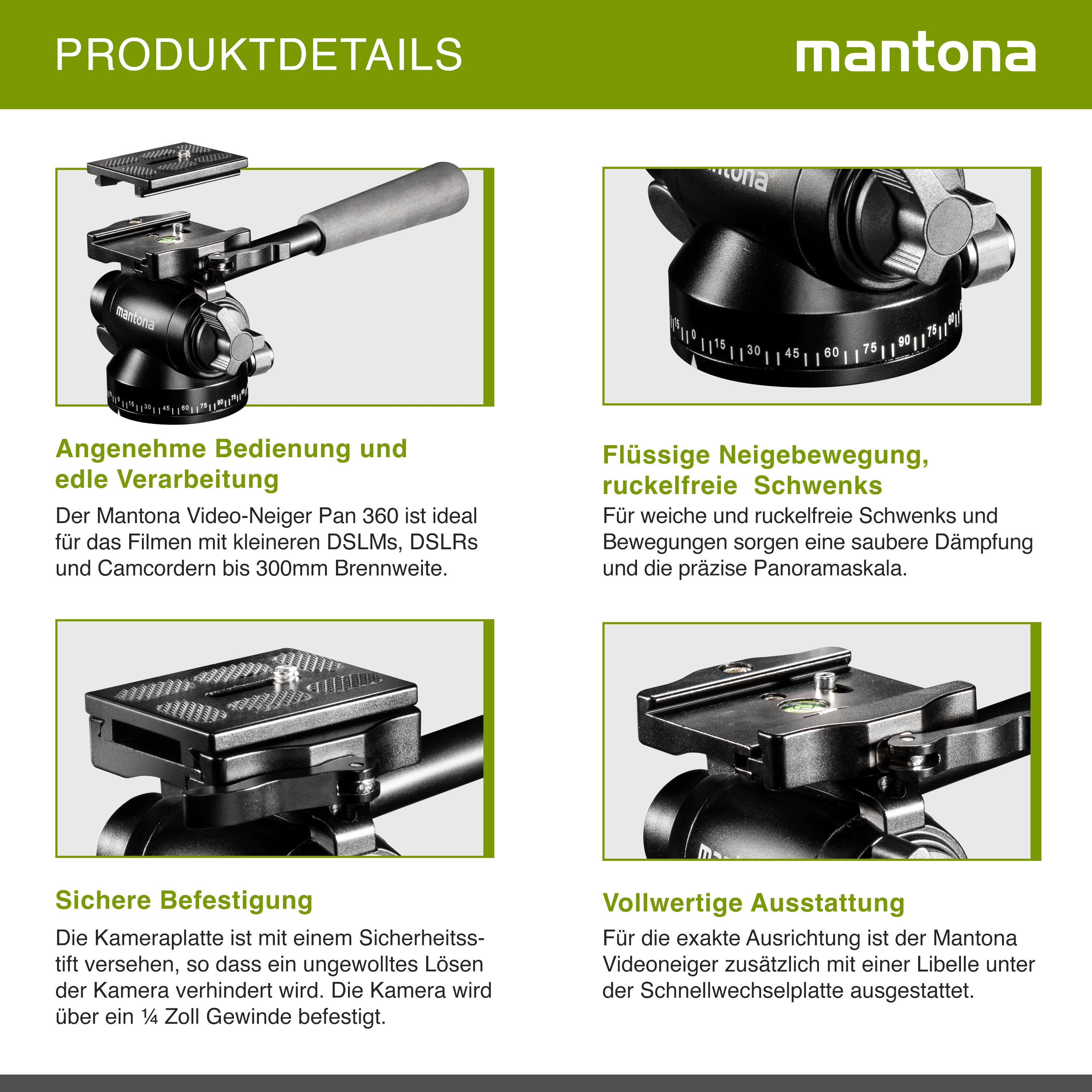 Mantona Pan 360 video panhead