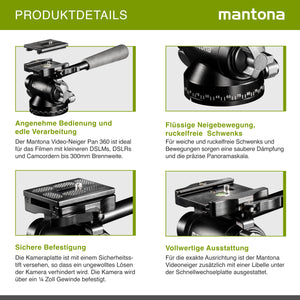 Mantona Pan 360 video panhead