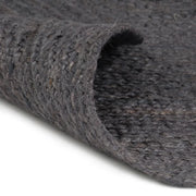 Tappeto Lavorato a Mano in Juta Rotondo 90 cm Grigio Scuro 133665