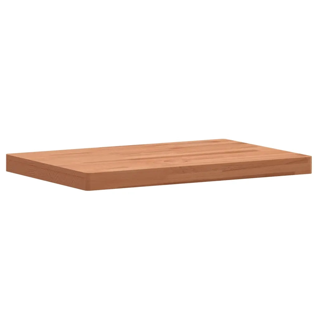 Piano Bagno 80x40x4 cm Legno Massello di Faggio CFW7601433