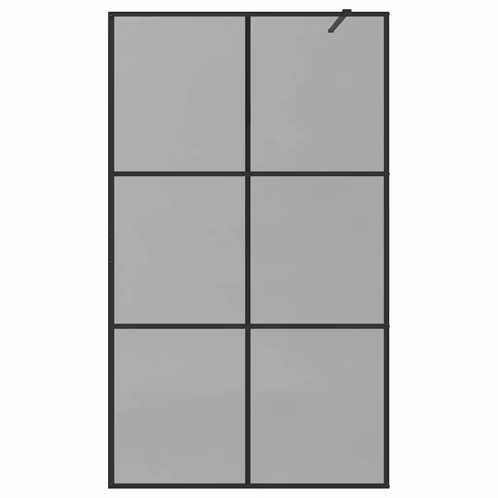 Parete Doccia Walk-in Nero 115 x 195 cm vetro temperato 42022045