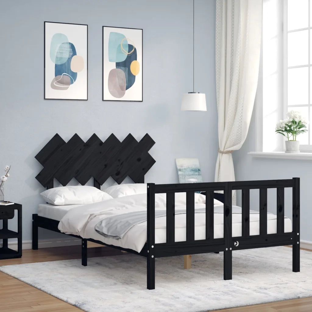 Giroletto con Testiera Nero Double in Legno Massellocod mxl 128988