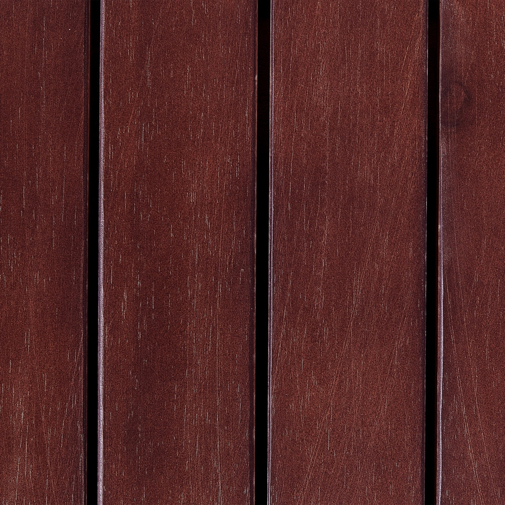 Panca da Esterno con Contenitore in Legno Massello di Acacia 2 Posti 120 cm Rosso Mogano