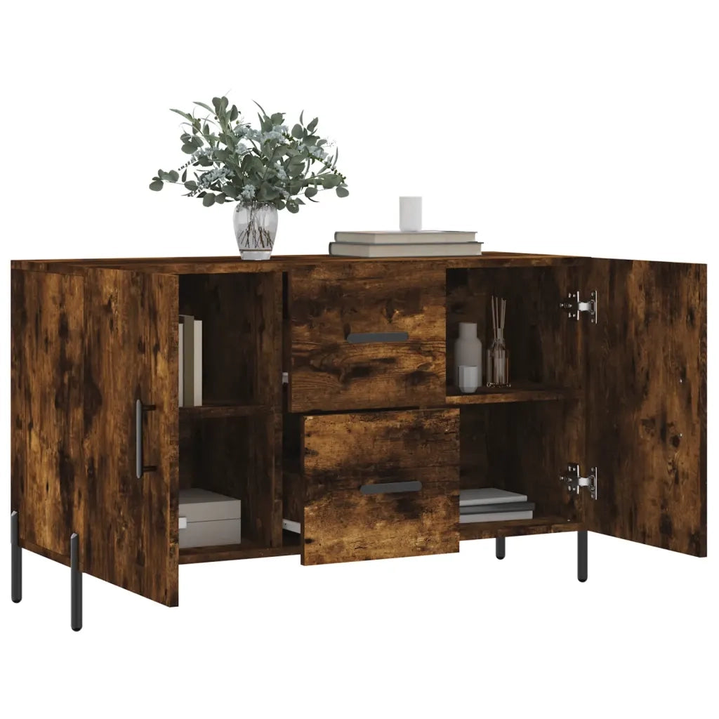 Credenza Rovere Fumo 100x36x60 cm in Legno Multistrato 828185