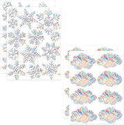 Sticker per finestra a forma di fiocco di neve o nuvola - 42 pezzi - PVC - decorazione per finestre - atmosfera festiva - facile da applicare