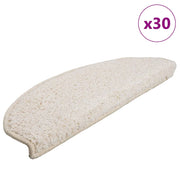 Tappetini per scale 30 pz 65x21x4 cm Bianco Semicircolari Grandi