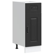 Mobile da cucina dal design moderno 30 x 46 x 81,5 cm ampio spazio contenitivo piedini regolabili legno composito nero 02_0049881