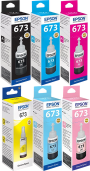 ORIGINAL Epson Multipack nero / ciano / magenta / giallo / ciano (chiaro) / magenta (chiaro) T673 MCVP 673 ~11000 Seiten
