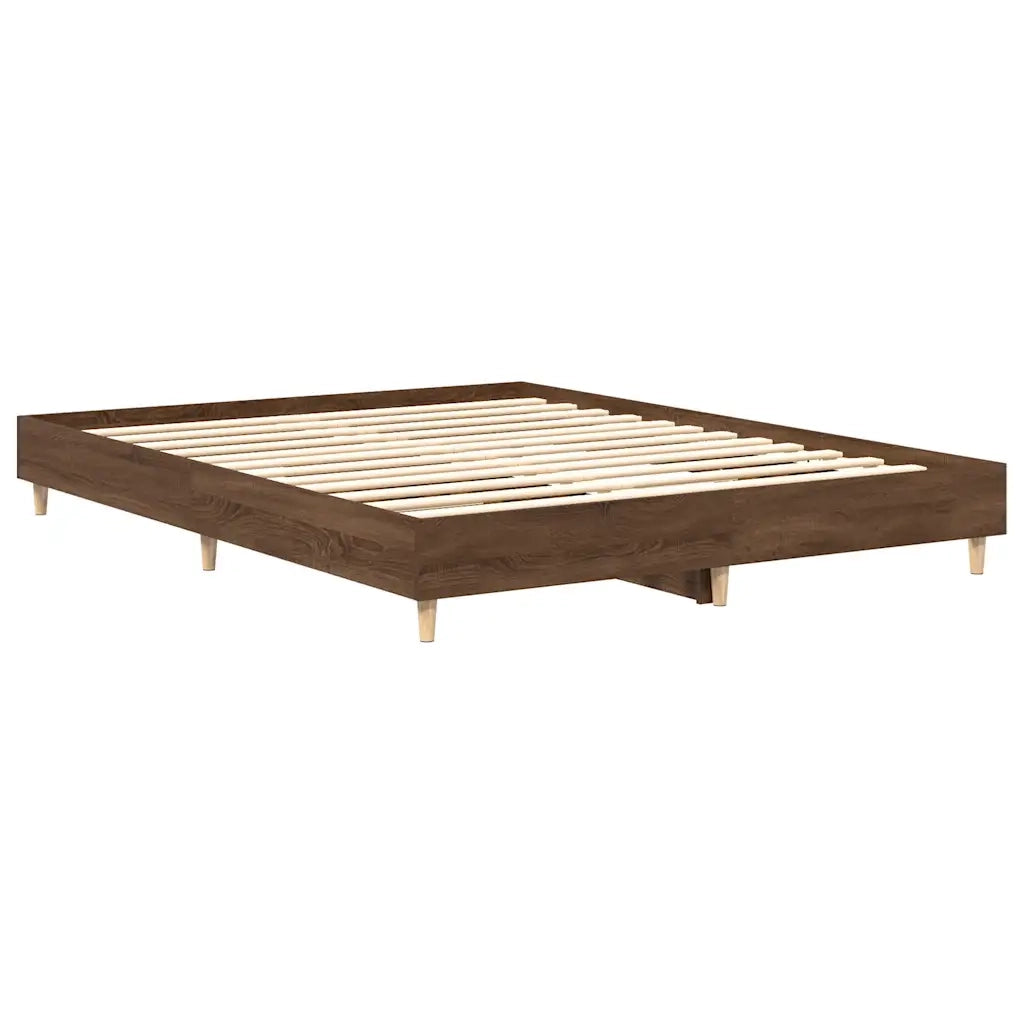 Giroletto senza Materasso Rovere Marrone 90x200cm in Truciolato