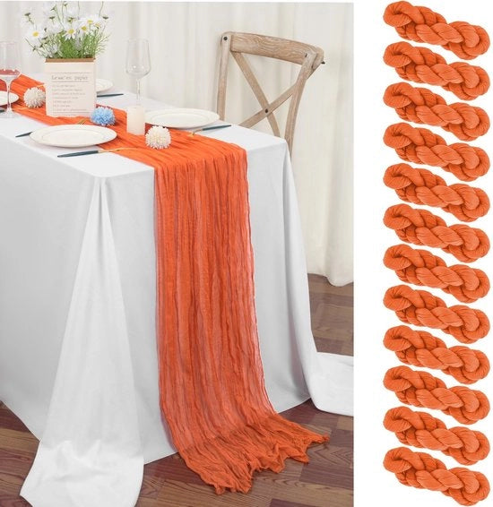 Set di Tappeti di Soggiorno a 12 pezzi - Tappeto di Gaiole Orangese per Matrimoni e Feste