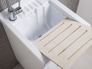 Mobile Lavatoio in ABS 45x60x88 cm 1 Anta Ambrosini Doris Bianco Opaco