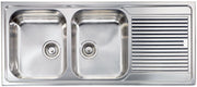 Lavello ZENITH 210 116x50 2 vasche sinistre+ gocciolatoio ACCIAIO INOX 011227.S1.01.2018