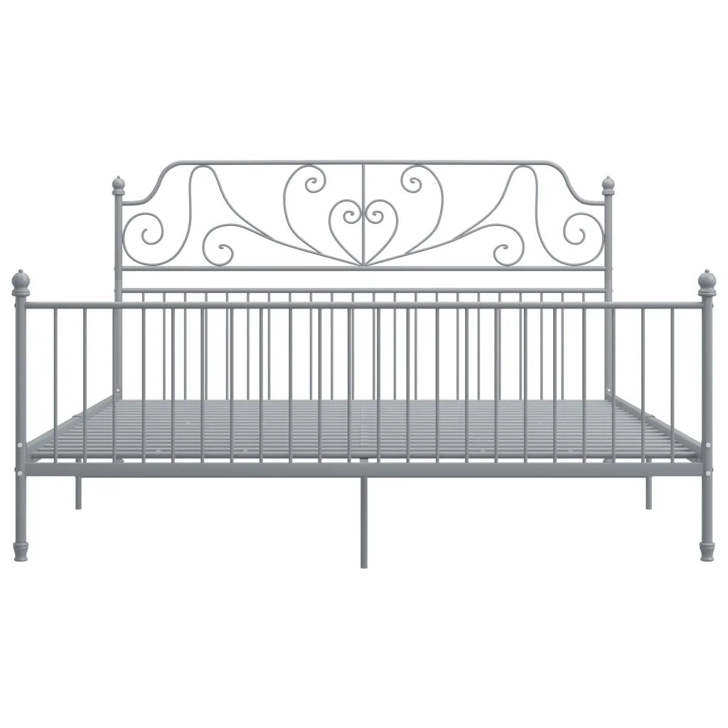 Giroletto-Struttura Letto Grigio in Metallo 180x200 cm 837606