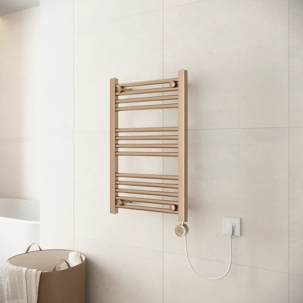 Termoarredo elettrico 700x450 oro rosa interasse 400 | Polaris